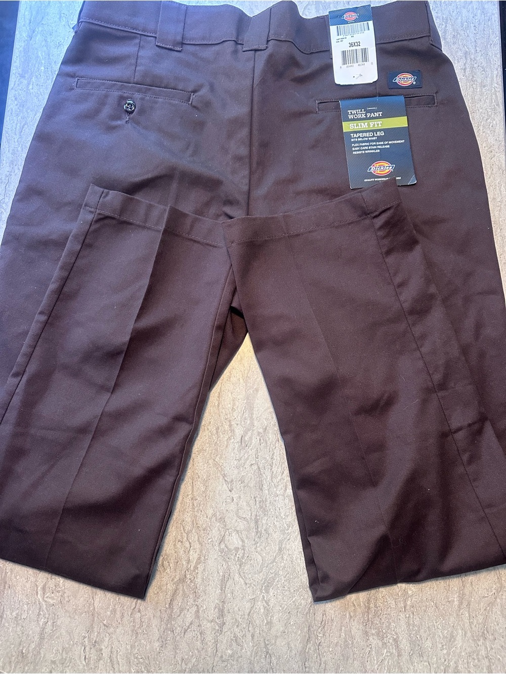 Dickies Brown Slim Fit Tapered Leg Work Pants